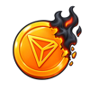 Burning TRX fee emoji