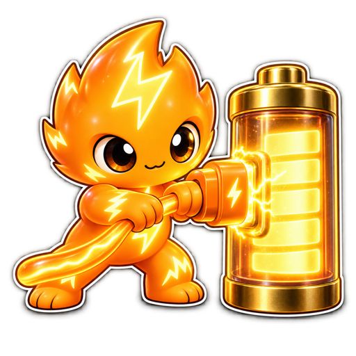 Energy character charging a battery